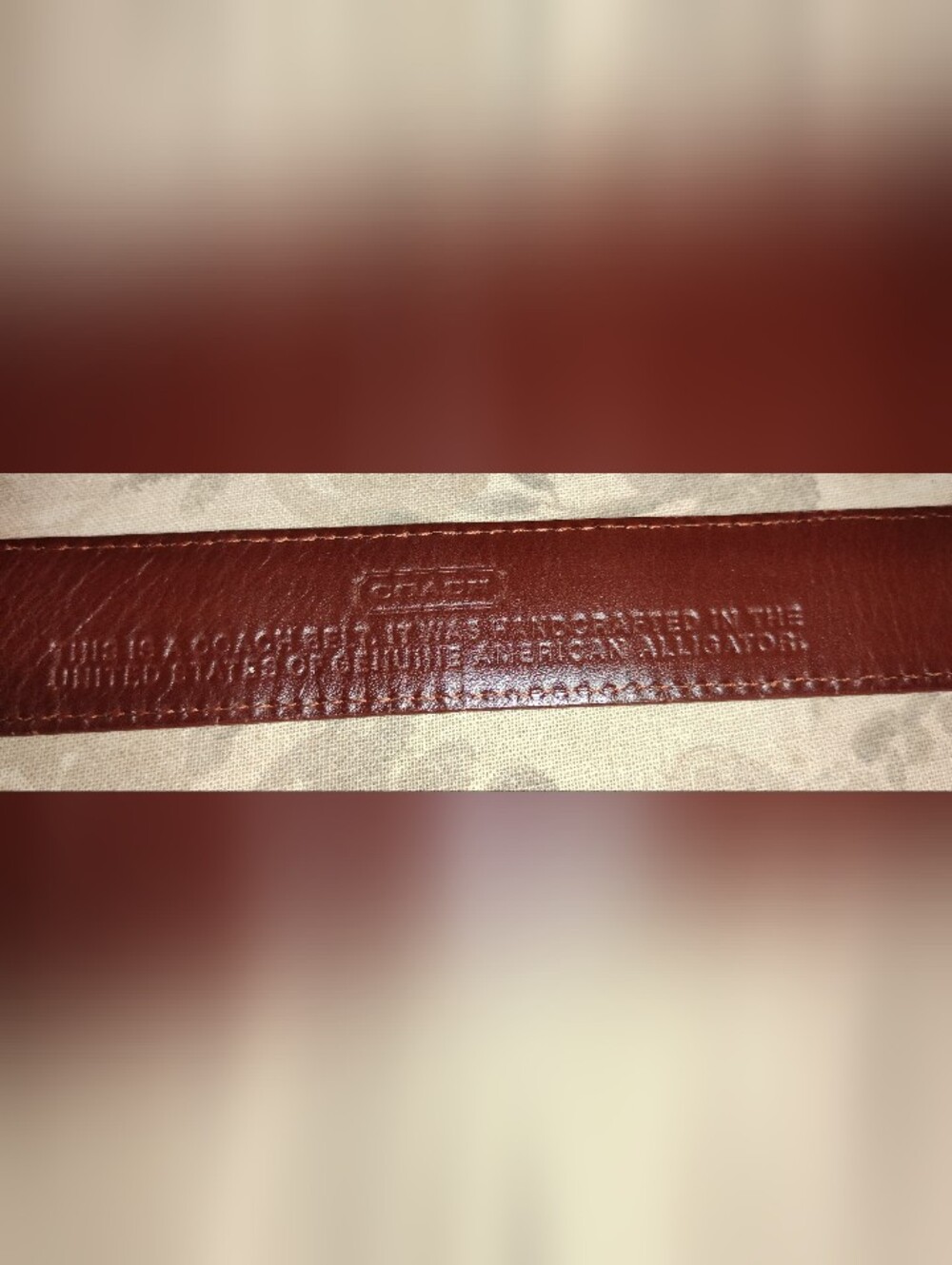 VINTAGE COACH ALLIGATOR BELT - Picture 6 of 7